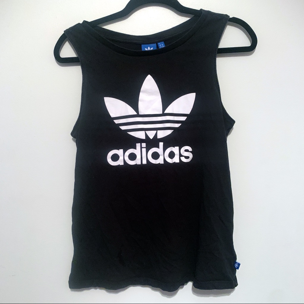 Adidas Black Logo Tank Top S